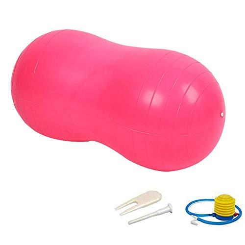 Stronrive Erdnussball Gymnastikball 90cm Aufblasbar Physio Rolle Fitnessball Doppelball Yoga Ball Pilates Ball Übung Ball Erdnuss Balance Ball mit Pumpe für Yoga Fitness Physiotherapie von Stronrive