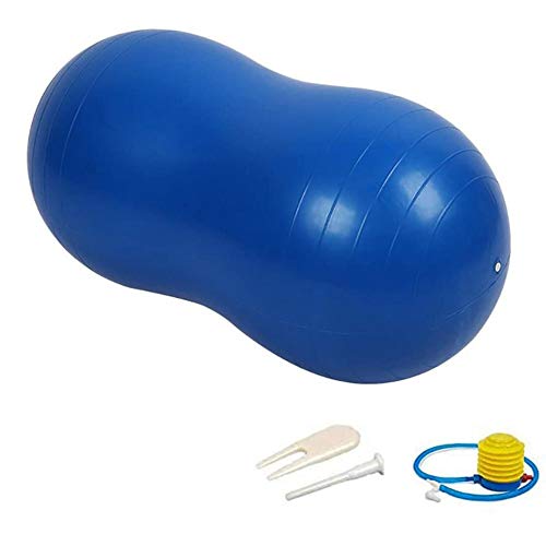 Stronrive Erdnussball Gymnastikball 90cm Aufblasbar Physio Rolle Fitnessball Doppelball Yoga Ball Pilates Ball Übung Ball Erdnuss Balance Ball mit Pumpe für Yoga Fitness Physiotherapie von Stronrive