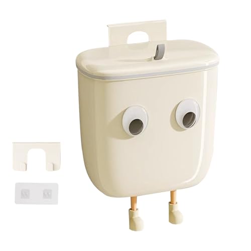 Stronrive Küchen Mülleimer | Badezimmer Müllbehälter Mit Deckel | Niedlicher Abfalleimer Mit Augen Und Beine Deko Für Wand Unter Waschbecken Schlafzimmer Bad Stronrive Küchen Mülleimer | Badezimmer Müllbehälter Mit Deckel | Niedlicher Abfalleimer Mit Augen Und Beine Deko Für Wand Unter Waschbecken Schlafzimmer Bad von Stronrive