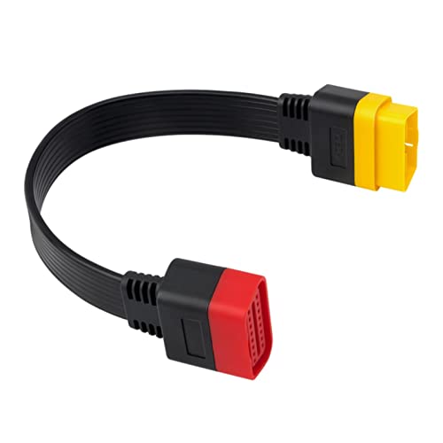 Stronrive OBD-2 Verlängerungskabel Adapterstecker, 16 Pin Ultra Flat Low Profile Stecker auf Buchse OBDII 2 Verlängerungskabel für Scan Check All Car Vehicles Computer Engine Code Reader von Stronrive