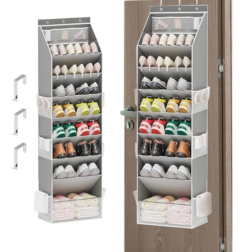 Stronrive Over Door Schuhorganizer - 8 Etagen Aufbewahrung Für 16-24 Schuhe | Aufbewahrung Für Zuhause Bad Schlafzimmer Hauswirtschaftsraum Klassenzimmer Flur von Stronrive