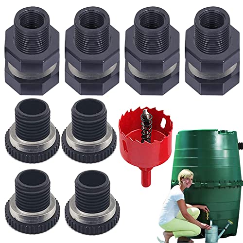 Stronrive Regenfass-Zapfen - Gartenschlauchadapter,Auslaufsicheres Zubehör für Wassertank-Gallonen-Ablaufeimer, Teiche, Tanks, Aquarien, Badewannen von Stronrive