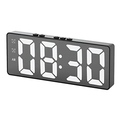Stronrive Spiegel-Wecker,Tragbare Spiegeloberflächen LED Elektronische Uhren mit batteriebetrieben - Uhr für Travel Bedside Room Home von Stronrive