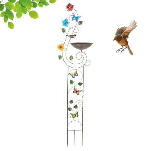 Vogeltränke für den Außenbereich – Vogeltränke, Futterschale für den Außenbereich, Dekoration mit Pfahl, Wasserspender, Pflanzenunterstützung für Terrasse, Garten, Hinterhof Vogeltränke für den Außenbereich – Vogeltränke, Futterschale für den Außenbereich, Dekoration mit Pfahl, Wasserspender, Pflanzenunterstützung für Terrasse, Garten, Hinterhof von Stronrive