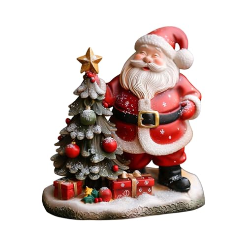 Weihnachtsmann-Figuren, 10,2 cm, Tischskulptur für Geburtstag, Urlaub, Party, Wohnzimmer, Eingangsbereich, Kaminsims, Bücherregal, Schlafzimmer von Stronrive