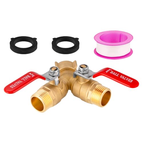 Zweifach Wasserschlauch Verteiler, Wasserhahnverteiler 2-Wege, Adapter Durchflussoptimiert 19 mm GHT Gewinde Für Bewässerung Sprinkler Garten von Stronrive