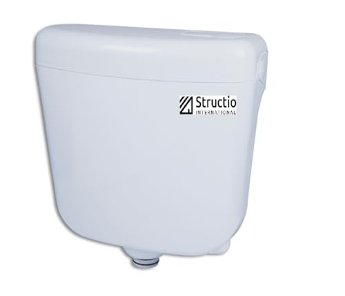 Aufputz Spülkasten AP Spülkasten Aufputzspülkasten für Stand-WC Toilette weiss Bad Wasserspülkasten Start/Stop Toilettenspülung von Structio International