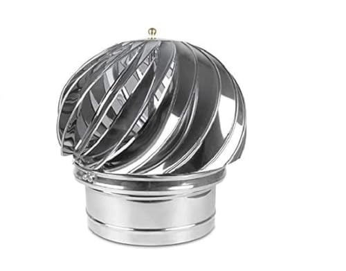 Kaminaufsatz Schornsteinaufsatz Edelstahl drehbarer Kugelaufsatz Lüftungsaufsatz Kaminhaube Schornsteinabdeckung Kaminlüfter (200 mm) von Structio International