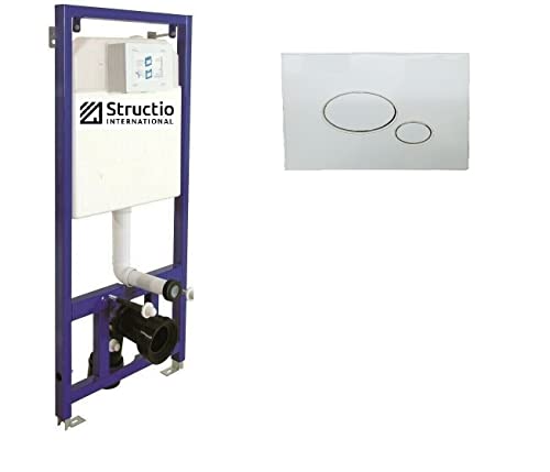 Vorwandelement Unterputz WC Unterputzspülkasten Spülkästen ECO Vorwandspülkasten Montageelement Hängewand Element+Drückerplatte (Drückerplatte 2) von Structio International