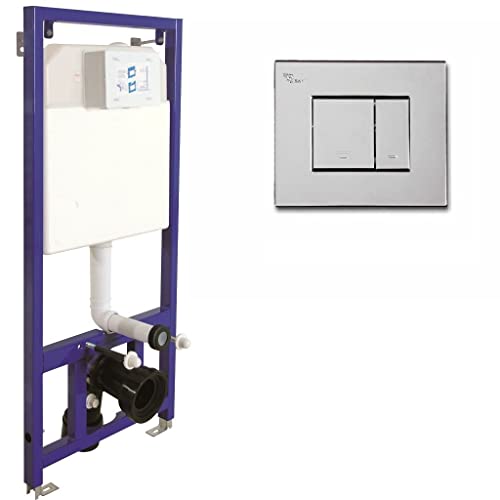 Vorwandelement Unterputz WC Unterputzspülkasten Spülkästen ECO Vorwandspülkasten Montageelement Hängewand Element+Drückerplatte (Drückerplatte 6) von Structio International