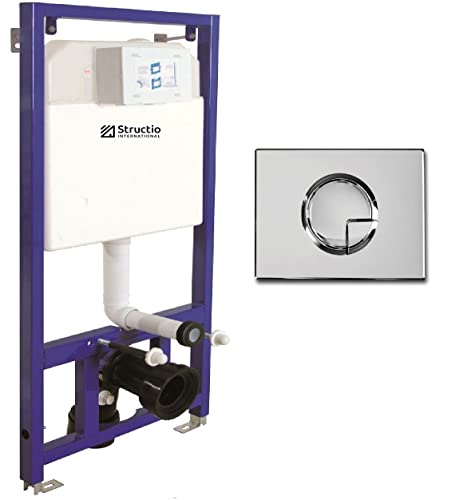 Vorwandelement Unterputz WC Unterputzspülkasten Spülkästen ECO Vorwandspülkasten Montageelement Hängewand Element+Drückerplatte (Drückerplatte 7) von Structio International