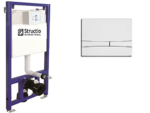 Vorwandelement Unterputz WC Unterputzspülkasten Spülkästen ECO Vorwandspülkasten Montageelement Hängewand Element+Drückerplatte (Drückerplatte 8) von Structio International