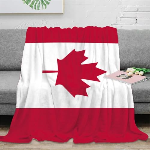 Flaggege von Kanada Nationale Flaggege Decke,weiche Und Warme Decke, Sofadecke,Flanell-Überwurfdecken Für Wohnzimmer,Bettwäsche,Sofa,Schlafzimmer,Kinder,Erwachsene, 60x80inch(150x200cm) von Strunt