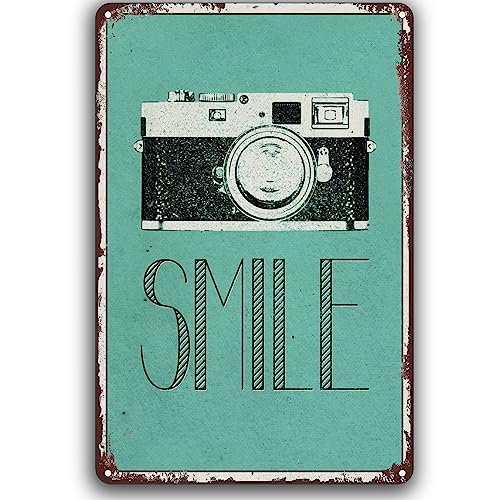 Retro Kamera Kunst Dekor Vintage Metallschild Fotografie Geschenk Poster Kreative Blechschilder für Zuhause Küche Bar Terrasse Zimmer Garage Plakat Plakette 20 x 30 cm von Strunt