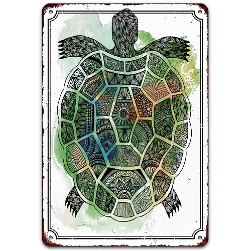 Retro Metallschild Meeresschildkröte Aquarell Kunst Sommer Ozean Wanddekoration Rustikale Blechschilder für Strand Zuhause Badezimmer Büro Geschäft Pubs Club 14 x 20 cm Retro Metallschild Meeresschildkröte Aquarell Kunst Sommer Ozean Wanddekoration Rustikale Blechschilder für Strand Zuhause Badezimmer Büro Geschäft Pubs Club 14 x 20 cm von Strunt