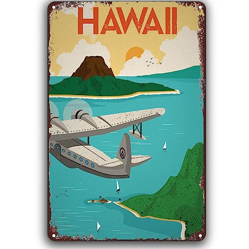 Retro Reiseposter Lustiges Blechschild Welcome to Hawaii Lakes and Civilian Aircraft Creative Tin Signs For Home Bar Pub Kitchen Garage Restaurant Plaque 20x30cm Retro Reiseposter Lustiges Blechschild Welcome to Hawaii Lakes and Civilian Aircraft Creative Tin Signs For Home Bar Pub Kitchen Garage Restaurant Plaque 20x30cm von Strunt