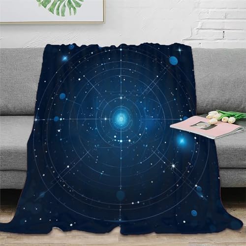Sternkarte Flanelldecke Sternkarte Decke Couch Bett Sofa Fleecedecke Soft Fuzzy Warm Cozy Fleece Decke Dekorativ Wohnzimmer 50x60inch(127x152cm) von Strunt