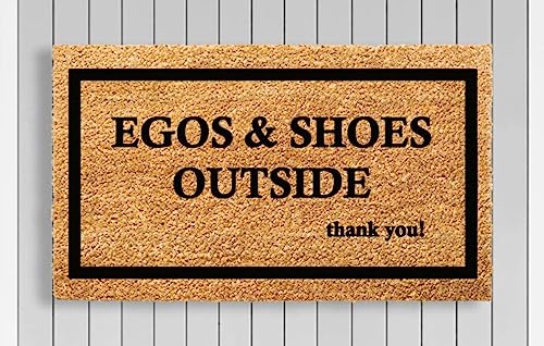 Strunt Egos And Shoes Fußmatte für den Außenbereich, lustige Fußmatte, Heimdekoration, Willkommensvorleger, Einweihungsgeschenk, Haustürdekoration, Türmatte, Veranda, Dekoration, Innen- und von Strunt