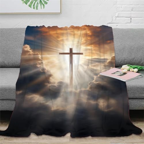 Strunt Kruzifix Jesus Decke Kuscheldecke Plüschdecke Printdesign Couchdecke MikrofaserDecke 40x50inch(100x130cm) von Strunt