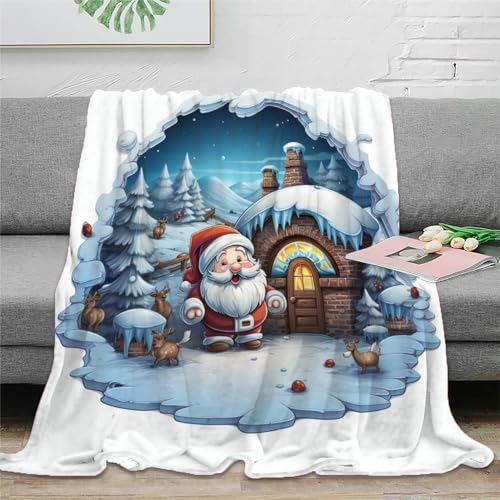 Weihnachtsmann Weihnachten Gift Decke Weiche Und Bequeme Fleece-Decken Sind Leicht Und Weich Und Halten Während Der Jahreszeiten Warm 60x80inch(150x200cm) von Strunt