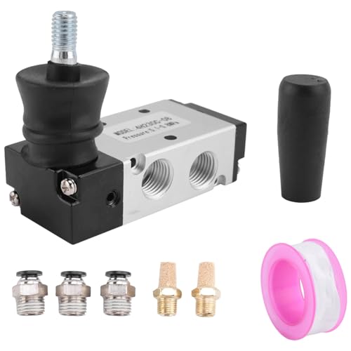 Sttejlbho 1/4 NPT 5-Wege-3-Positionen-Lufthandhebelventil, Pneumatisches Magnetventil, Manuelle Steuerung, Push-Pull 4H230C-08 Sttejlbho 1/4 NPT 5-Wege-3-Positionen-Lufthandhebelventil, Pneumatisches Magnetventil, Manuelle Steuerung, Push-Pull 4H230C-08 von Sttejlbho
