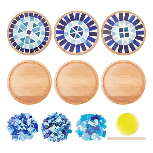 Sttejlbho 1 Set DIY Mosaik-Bastelset für Erwachsene und Anfänger, Blaue Glasmosaikfliesenstücke mit Leerer Basisschale für Handgefertigte Kunst zu Hause Sttejlbho 1 Set DIY Mosaik-Bastelset für Erwachsene und Anfänger, Blaue Glasmosaikfliesenstücke mit Leerer Basisschale für Handgefertigte Kunst zu Hause von Sttejlbho