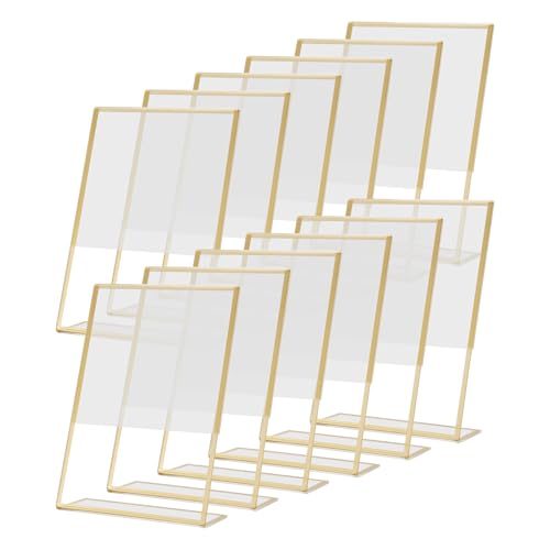Sttejlbho 12-Teiliger Tischnummernhalter für Hochzeiten, Schräger Menüständer, Doppelseitiger Ständer, 10,2 X 15,2 Cm, Vertikal Sttejlbho 12-Teiliger Tischnummernhalter für Hochzeiten, Schräger Menüständer, Doppelseitiger Ständer, 10,2 X 15,2 Cm, Vertikal von Sttejlbho