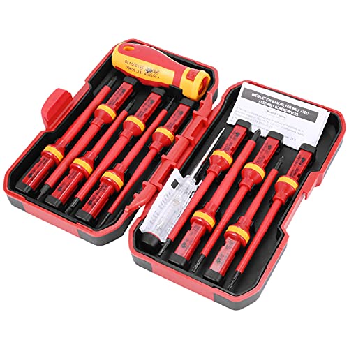 Sttejlbho 13 Stücke Vde Isolierte Schraubendreher Set -V Hoch Spannung 1000 V Magnetisch Schlitz Torx Schraubendreher Hand Werkzeuge Sttejlbho 13 Stücke Vde Isolierte Schraubendreher Set -V Hoch Spannung 1000 V Magnetisch Schlitz Torx Schraubendreher Hand Werkzeuge von Sttejlbho