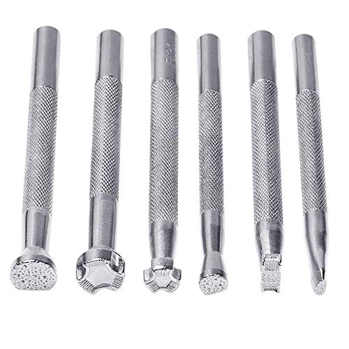 Sttejlbho 6 Stecker Leder Werkzeuge Leder Arbeitssattel Herstellung Stempel Set Sonderform Stempel Stanzset Leder Bastel Werkzeuge von Sttejlbho