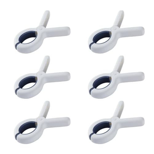 Sttejlbho 6 Stück Winddichte Wäscheklammern, Robuste Große Wäscheklammern, für Strandtücher, Vorhänge, Steppdecken, Clips, Blau von Sttejlbho