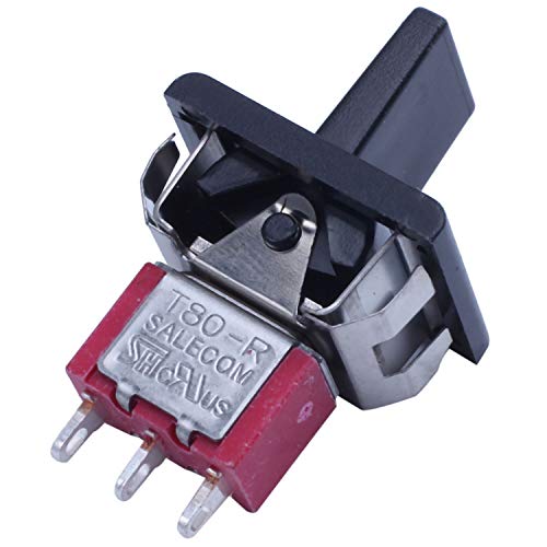 Sttejlbho AC 250 V / 3A 125 V / 5 A Momentan-SPDT 3 Positionen Kippschalter T80-R von Sttejlbho