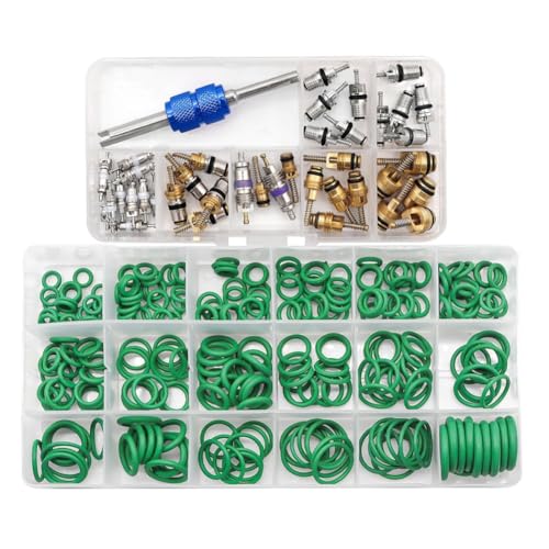 Sttejlbho Auto-Klimaanlagen-Reparaturset, 270-Teiliges O-Ring-Dichtungsset + 40-Teiliges A/C-Ventilkernsortiment mit Entfernerwerkzeug Sttejlbho Auto-Klimaanlagen-Reparaturset, 270-Teiliges O-Ring-Dichtungsset + 40-Teiliges A/C-Ventilkernsortiment mit Entfernerwerkzeug von Sttejlbho