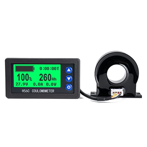 Sttejlbho Batteriemonitor Hall Coulomb Meter DC 8-100V 400A Lifepo4 Blei-SäUre Li-Ion Lithium KapazitäT Leistungsanzeige von Sttejlbho
