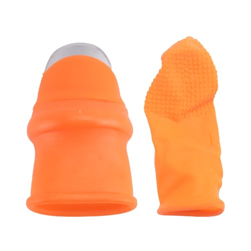 Sttejlbho Garten Silikon Daumen Messer mit Finger Cots Daumen Messer Picker für FrüChte Vege-L von Sttejlbho