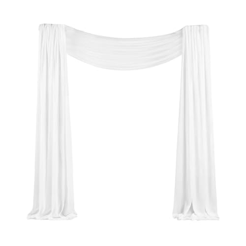 Sttejlbho Stoff zum Drapieren Von Hochzeitsbögen, 1 Stoffbahn, 75 cm X 6 M, Weißer, Durchsichtiger Chiffonvorhang für die Hochzeitszeremonie Sttejlbho Stoff zum Drapieren Von Hochzeitsbögen, 1 Stoffbahn, 75 cm X 6 M, Weißer, Durchsichtiger Chiffonvorhang für die Hochzeitszeremonie von Sttejlbho