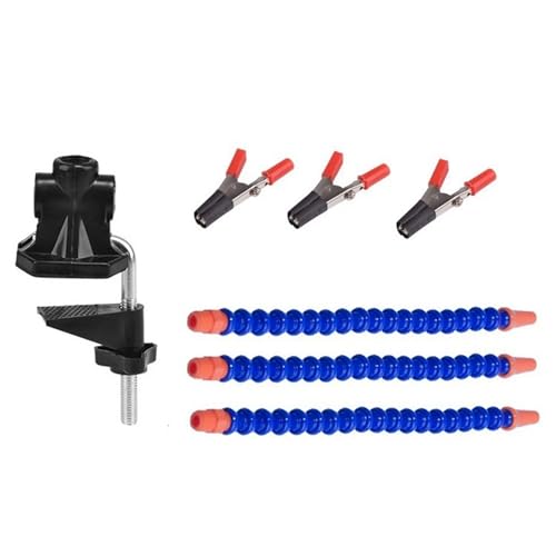 Sttejlbho Tischklemme LöTstation mit 3 Flexiblen Armen LöTkolbenhalter PCB SchweißReparaturwerkzeuge Schraubstock Hand (3 Krallen) von Sttejlbho