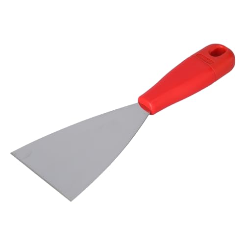 STUBAI Reinigungsspachtel rostfrei mit rotem Heft 80 mm von STUBAI