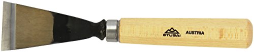 STUBAI Stemmeisen Stechbeitel Serie 52 - Form 61 | Schweizer Messer Form A 50 mm, mit Holzgriff, zum Vorstechen, Kerb- und Reliefschnitz, für glatte Flächen, zur präzisen Bearbeitung von Holz von STUBAI