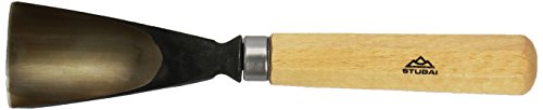 STUBAI Stemmeisen Stechbeitel Serie 52 - Form 68 | Schweizer Messer Form G 50 mm, mit Holzgriff, zum Vorstechen, Kerb- und Reliefschnitz, für glatte Flächen, zur präzisen Bearbeitung von Holz von STUBAI