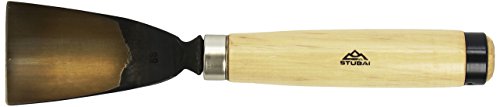 STUBAI Stemmeisen Stechbeitel Serie 52 - Form 68 | Schweizer Messer Form G 60 mm, mit Holzgriff, zum Vorstechen, Kerb- und Reliefschnitz, für glatte Flächen, zur präzisen Bearbeitung von Holz von STUBAI