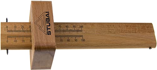 Stubai Streichmaß doppelt ,Holz Skala Maßeinteil. 0-100 mm von STUBAI