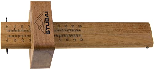 Stubai Streichmaß doppelt ,Holz Skala Maßeinteil. 0-100 mm von STUBAI