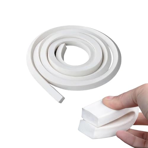 Stubotar Dichtungsstreifen aus Silikonschaum 2M 8x8mm Wetterfeste, schalldichte, staubdichte Isolierdichtung für Türen und Fenster, flexibel von Stubotar
