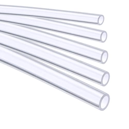 Stubotar Flexibler Silikonschlauch 0.8mm ID x OD 1.9mm Wandstärke 0.55mm Transparente Wasserleitung 5 Meter Hohe Temperaturbeständigkeit, nicht leicht verformbar Stubotar Flexibler Silikonschlauch 0.8mm ID x OD 1.9mm Wandstärke 0.55mm Transparente Wasserleitung 5 Meter Hohe Temperaturbeständigkeit, nicht leicht verformbar von Stubotar