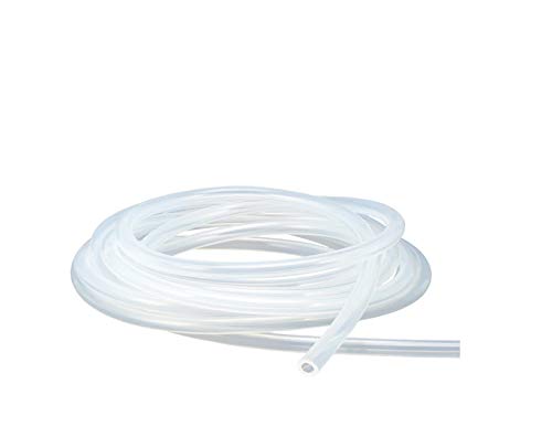 Stubotar Flexibler Silikonschlauch Lebensmittelqualität 1.5mm ID x OD 3mm Wandstärke 0.75mm Wasserleitung, transparenter Schlauch 10 Meter Länge von Stubotar