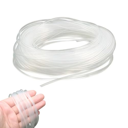 Stubotar Silikonschlauch 10M, 0.5mm ID x 1.5mm OD, Lebensmittelechter, flexibler, hochtemperaturbeständiger, transparenter Silikonschlauch von Stubotar