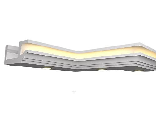 Stuck Dekorbau Styroporleiste Lichtprofile Decken & Wand Leiste Indirekte Beleuchtung LED Stuckleiste XPS Sytropor Profil 12 meter BL22 (80 x 160 mm) Stuck Dekorbau Styroporleiste Lichtprofile Decken & Wand Leiste Indirekte Beleuchtung LED Stuckleiste XPS Sytropor Profil 12 meter BL22 (80 x 160 mm) von Stuck Dekorbau