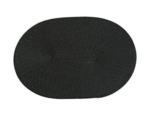 Stuco Trends Textiles Platzset, 100% Polypropylen, schwarz, 45 x 30 x 0.2 cm, 4 von Stuco Trends Textiles