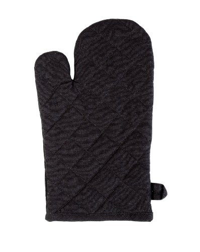 Stuco trends textile 1101-7 Ofenhandschuh, circa 19 x 32 cm, 100% Baumwolle, uni schwarz von Stuco trends textile