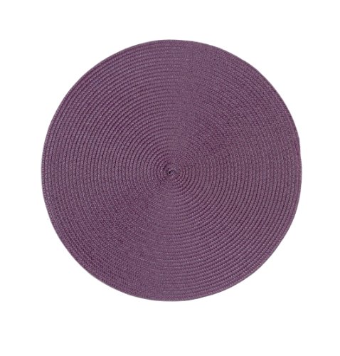 Stuco trends textile 2003-13 4er Pack, Tischset Rund 35 cm, 100% Polypropylen, aubergine von Stuco trends textile